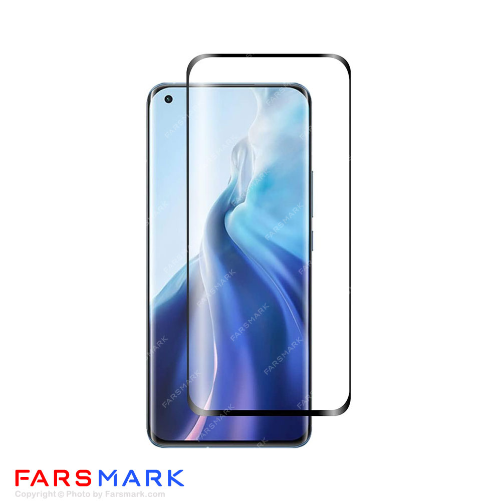 گلس فول چسب خمیده شیائومی Xiaomi Mi 11 شفاف